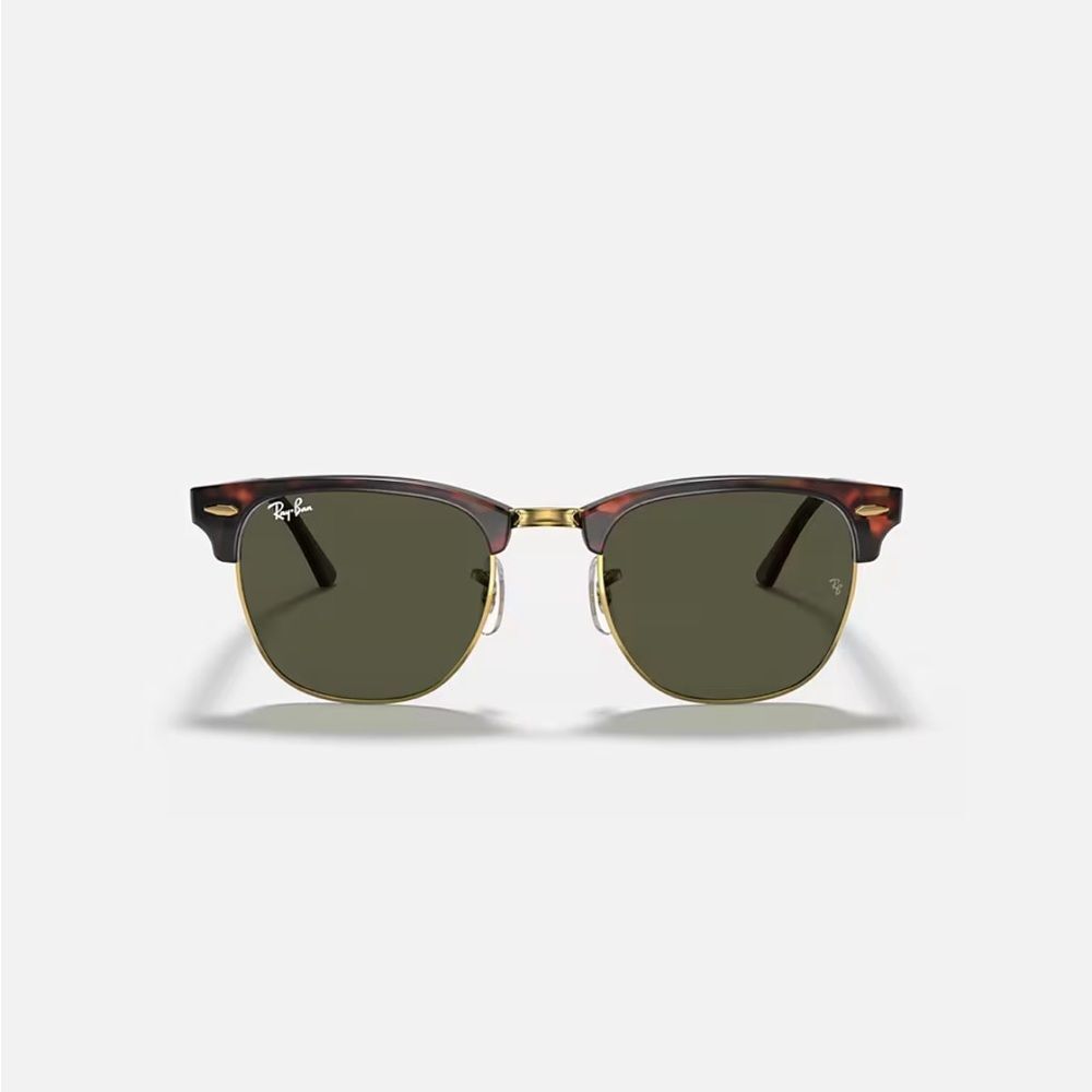 Ray-Ban Clubmaster Classic Polished Tortoise on Gold Sunglasses